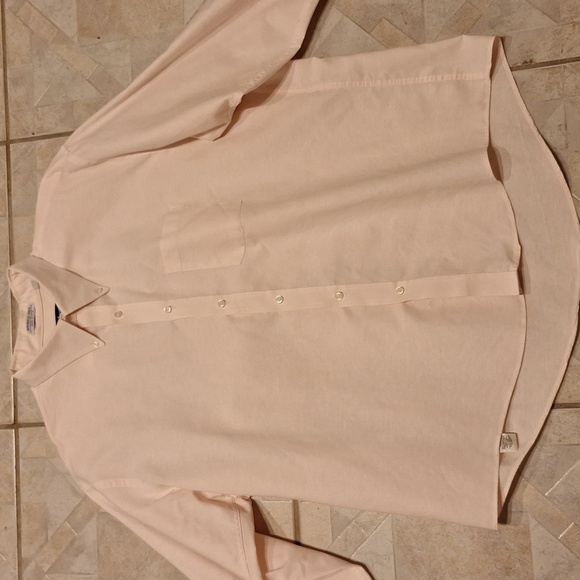 F Manhattan Shirtmaker solid pink long sleeve shirt size 18 1/2 - Picture 1 of 4